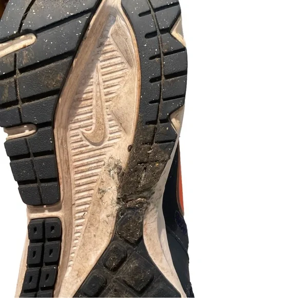 Nike Down Shifter Womens Athletic Shoe Navy Blue with orange accents. Size 9M - Picture 8 of 8